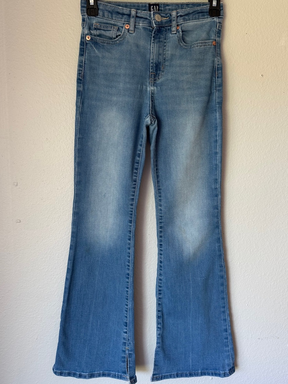 GAP Medium Blue 70’s Flare Girls Jeans Adjustable Waist, Back to School, Size 12
